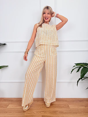 Kafsonas Striped Set Beige G66020