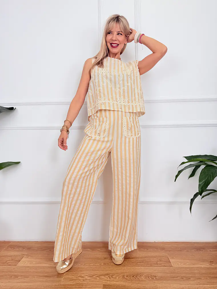 Kafsonas Striped Set Beige G66020 1