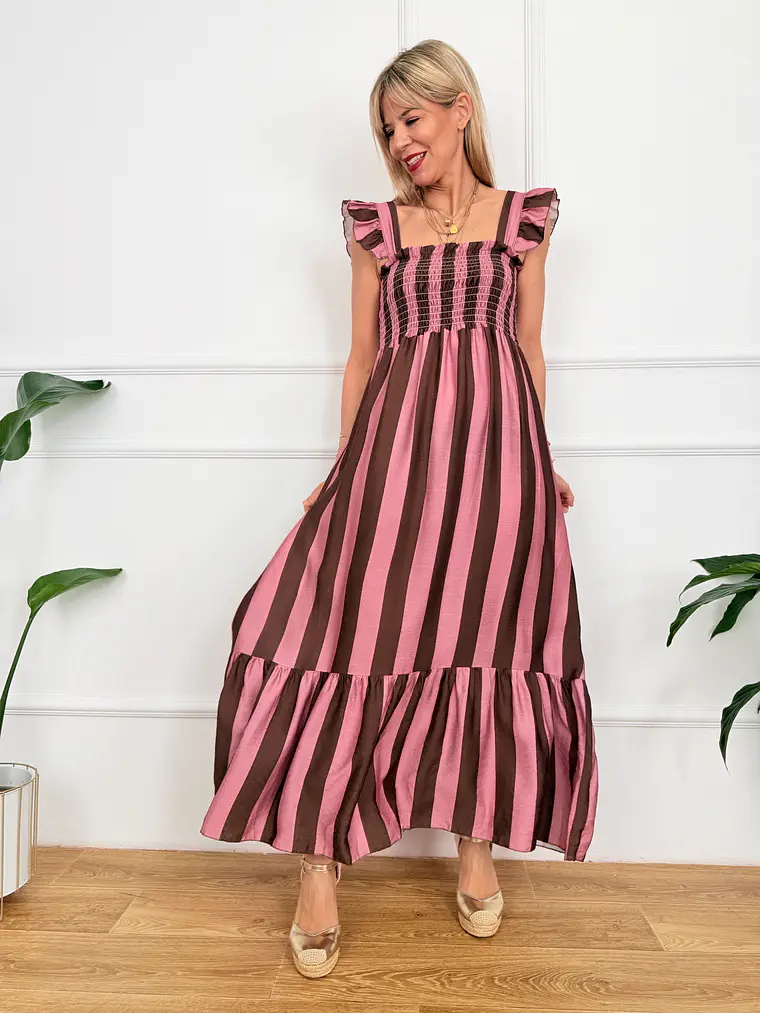 Rantevoudaki Dress Pink 23595 2