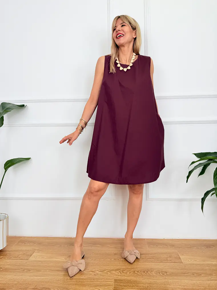 Taxidi Mini Dress Wine 2921    3