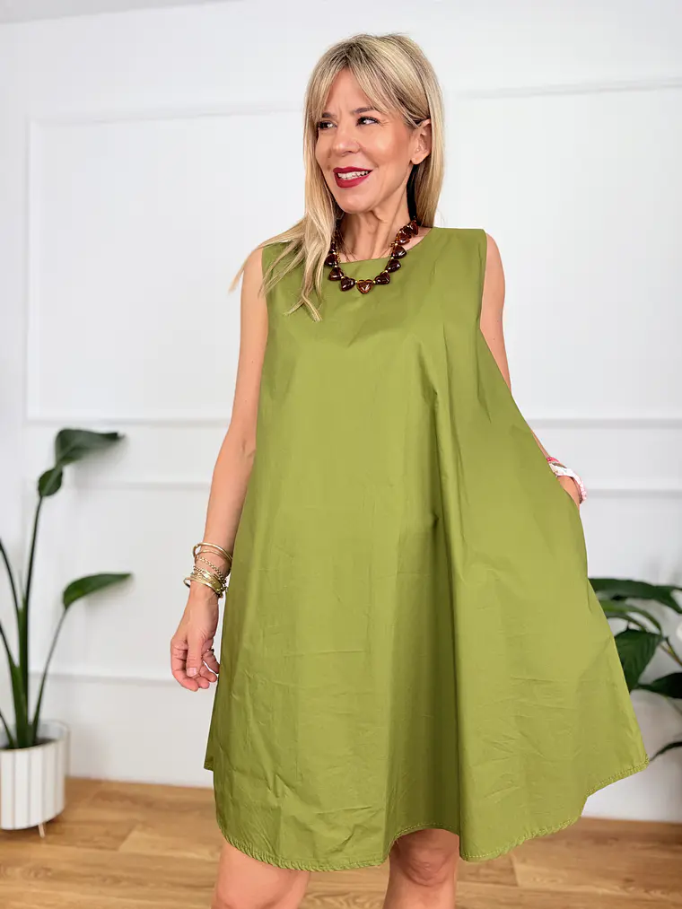 Taxidi Mini Dress Olive 2921   4