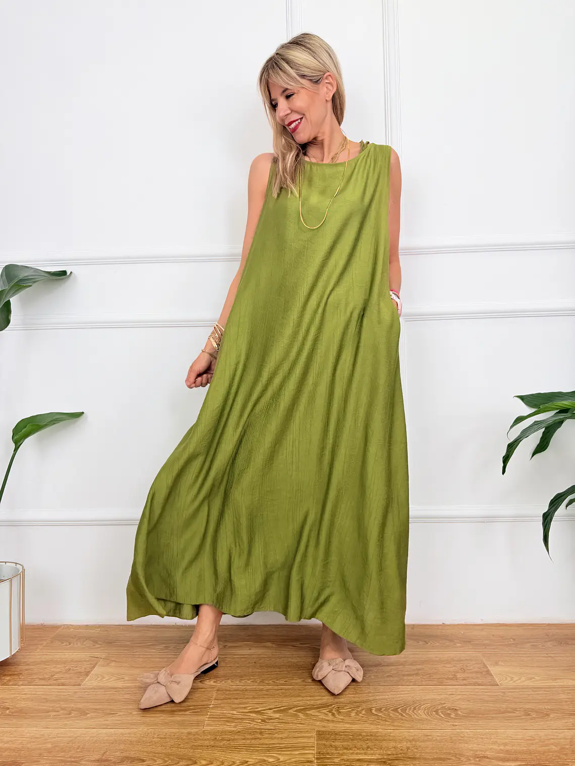 Nauagio Dress Olive 26286  2
