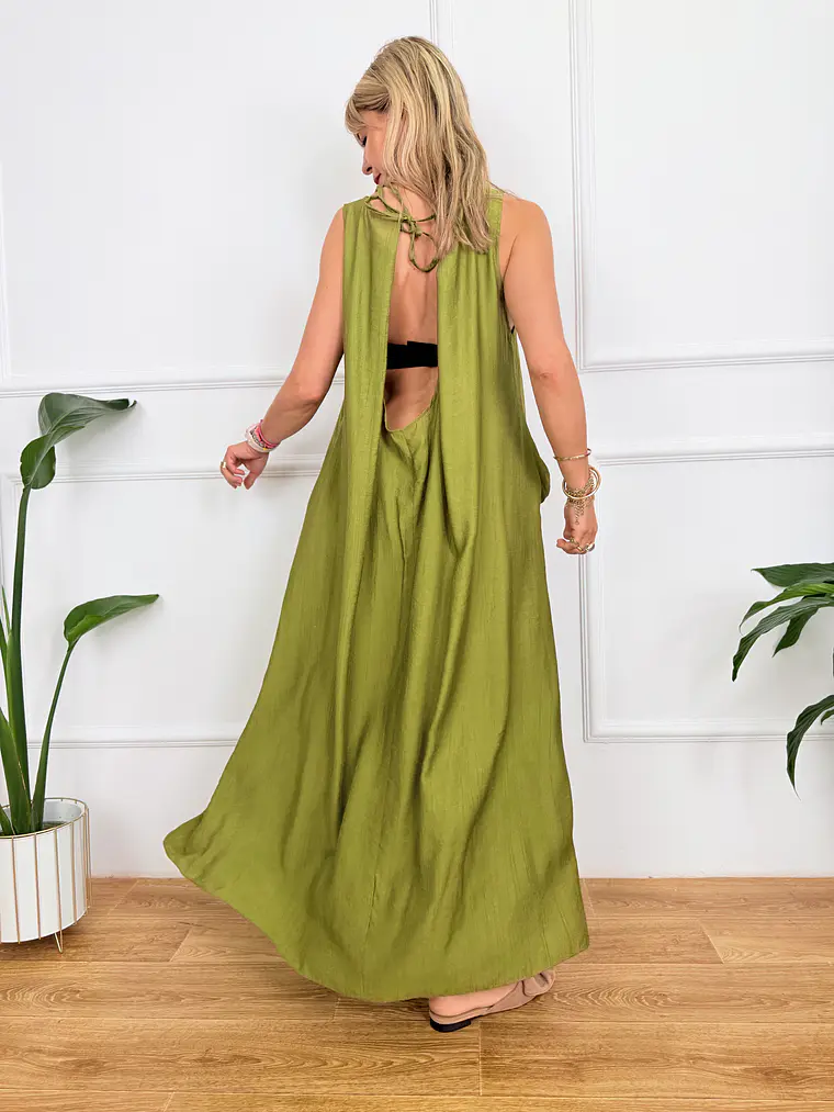 Nauagio Dress Olive 26286  3