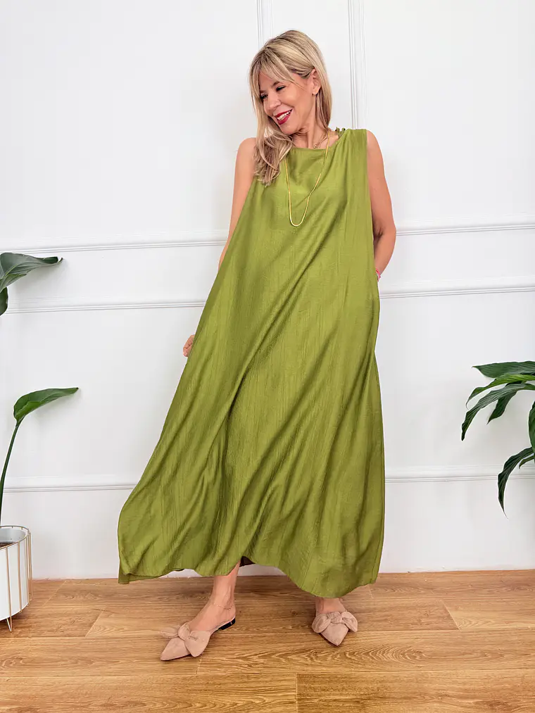 Nauagio Dress Olive 26286  1