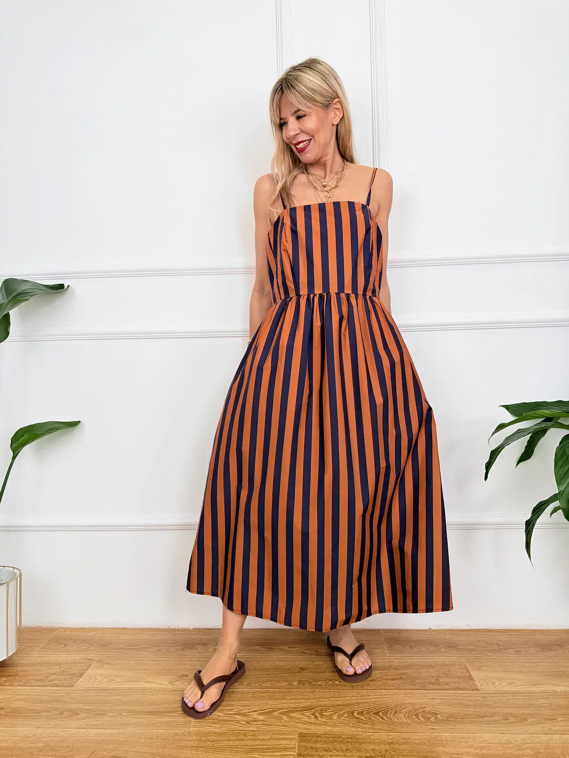Lucrezia Dress Rust Orange 5033 2