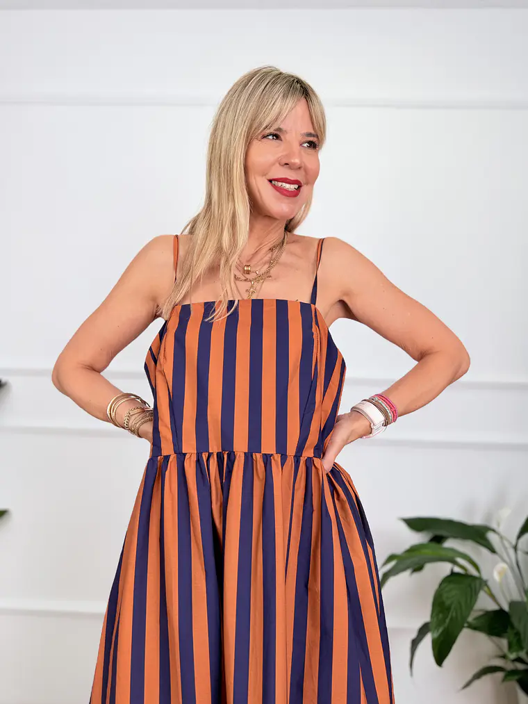 Lucrezia Dress Rust Orange 5033 4