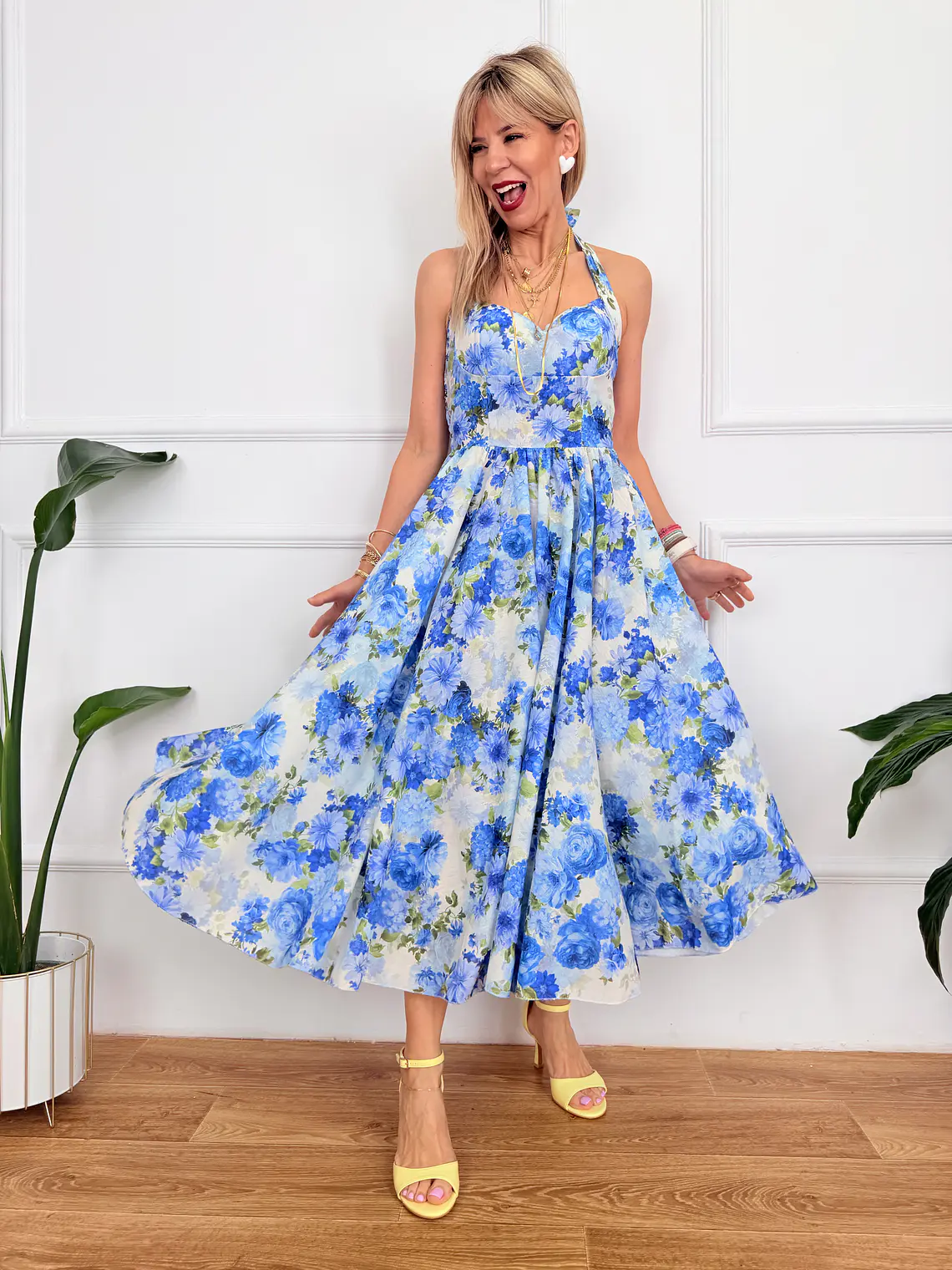 Ginevra Floral Dress Blue 26366 2