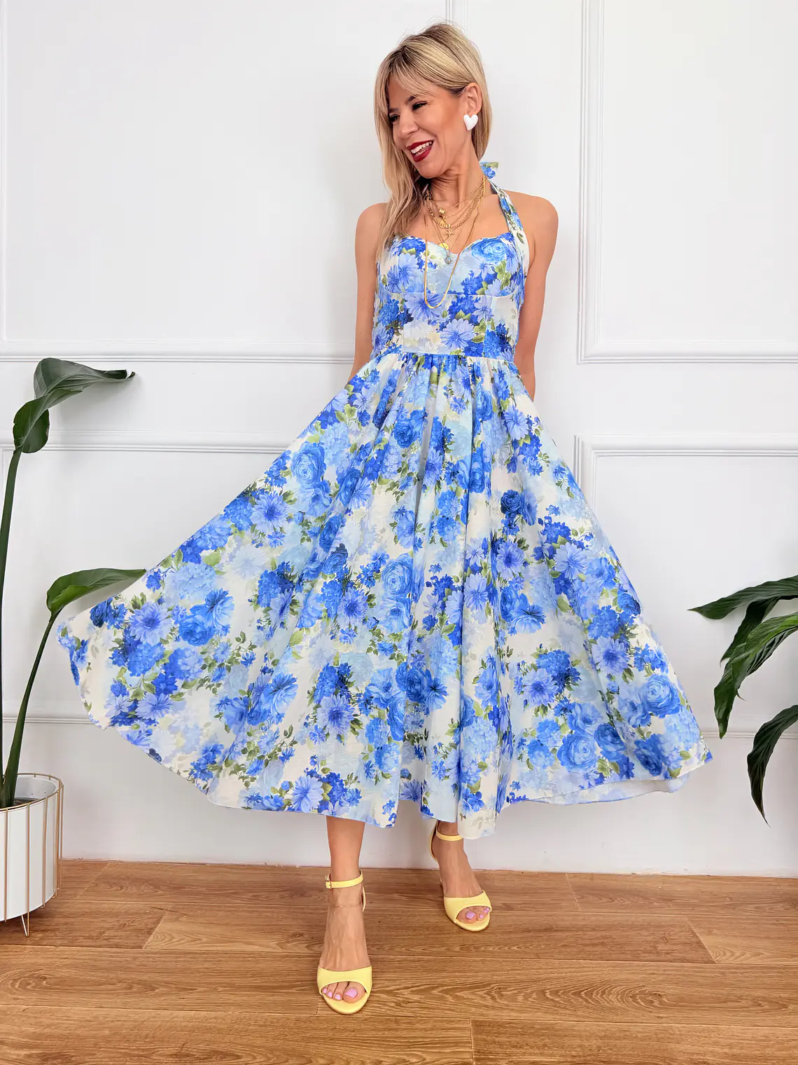 Ginevra Floral Dress Blue 26366 1