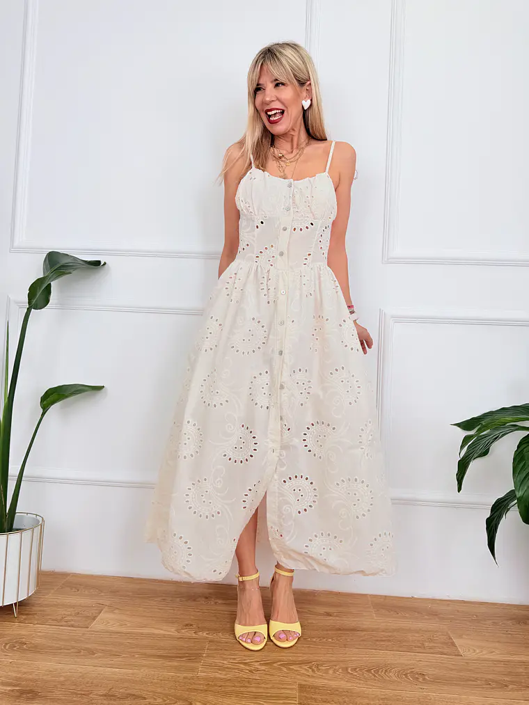 Paula Dress Guipure Ivory 57623   2