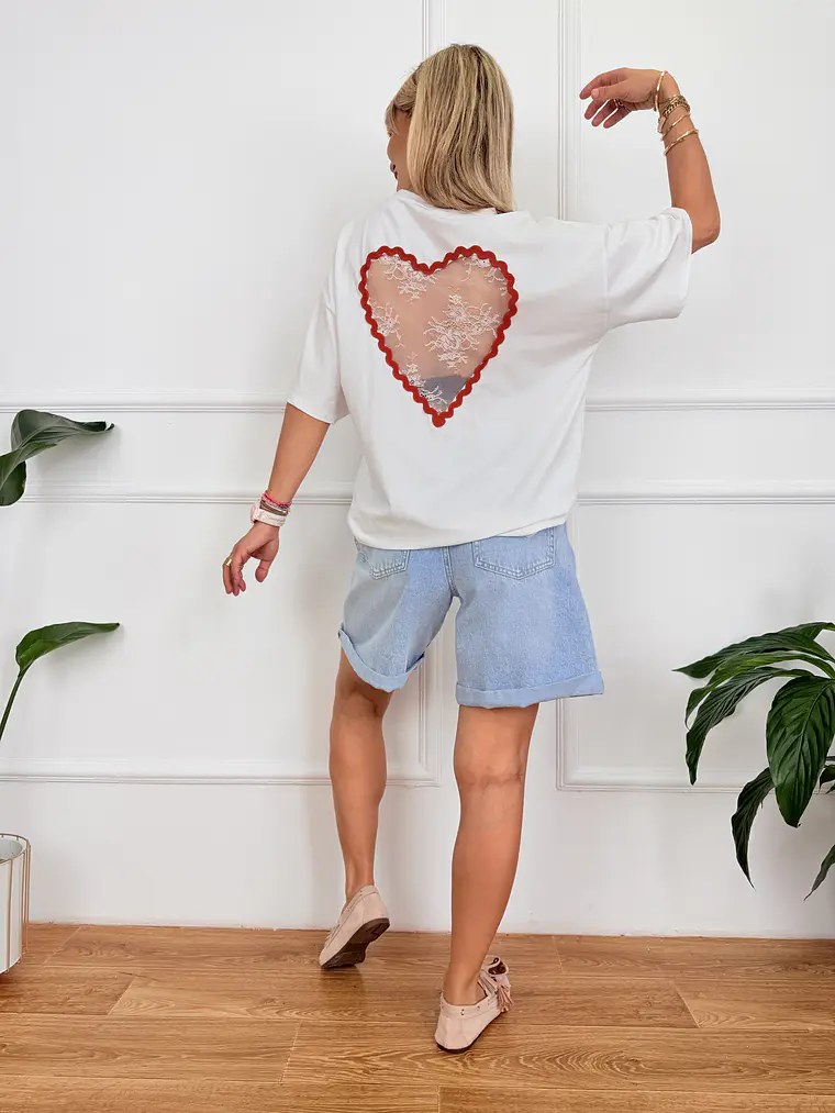 Corazón T-shirt White 61581   3