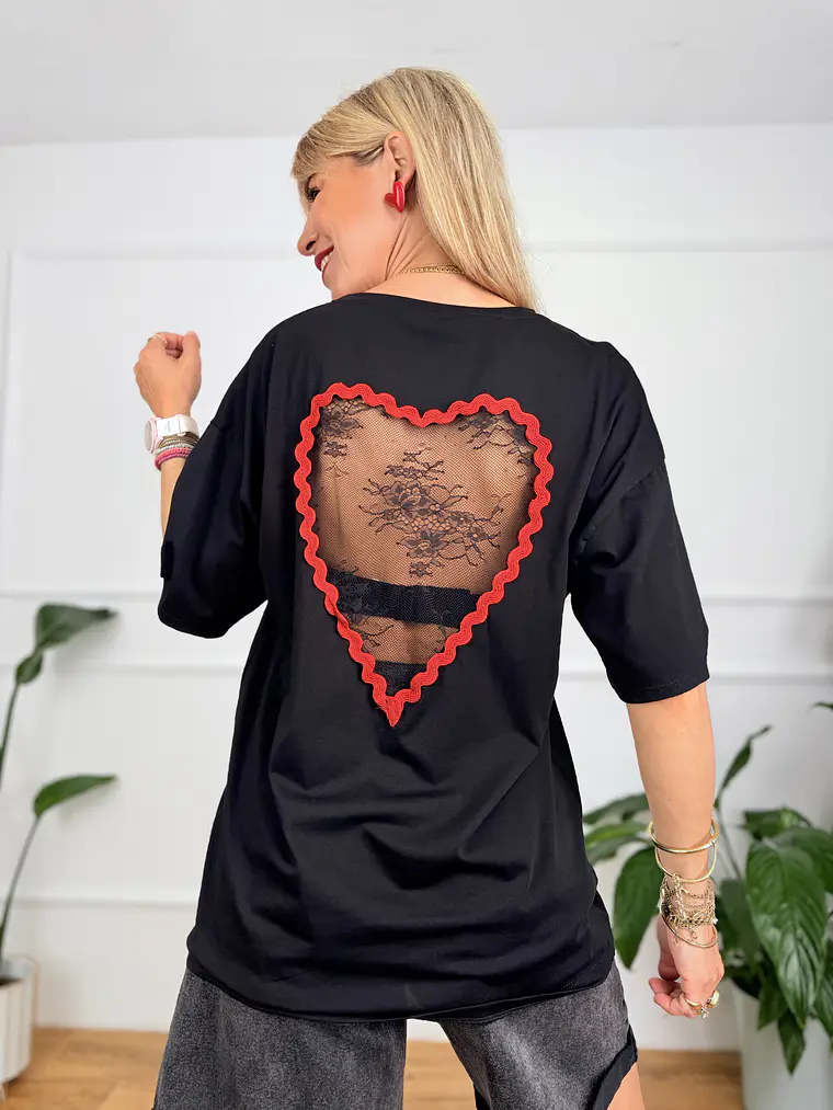 Corazón T-shirt Black 61581    1