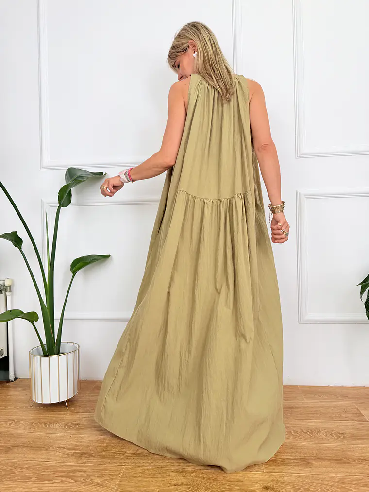 Ilios Dress Chaki V710 4