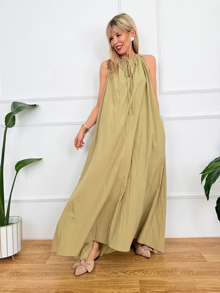 Ilios Dress Chaki V710 3