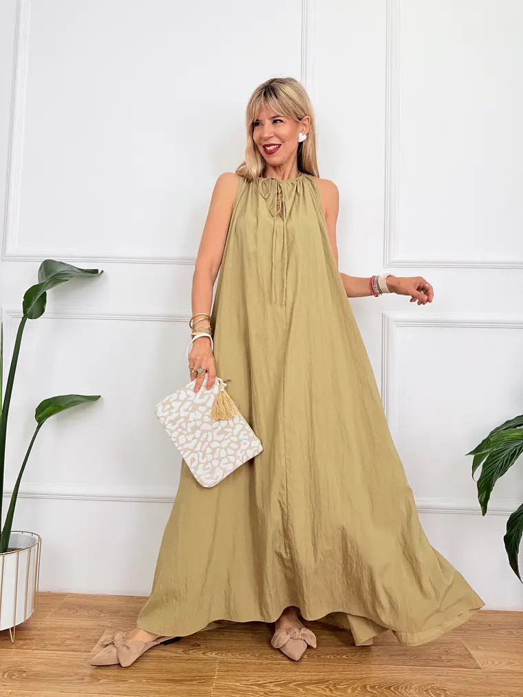 Ilios Dress Chaki V710 1