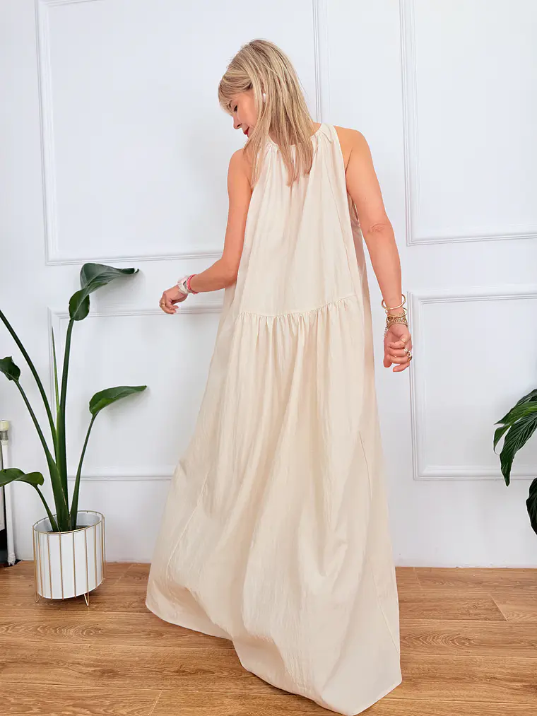 Ilios Dress Beige V710 3