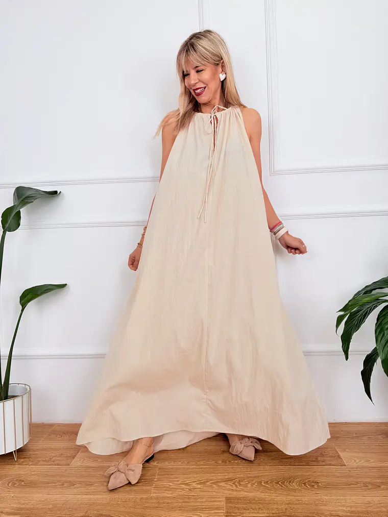 Ilios Dress Beige V710 2