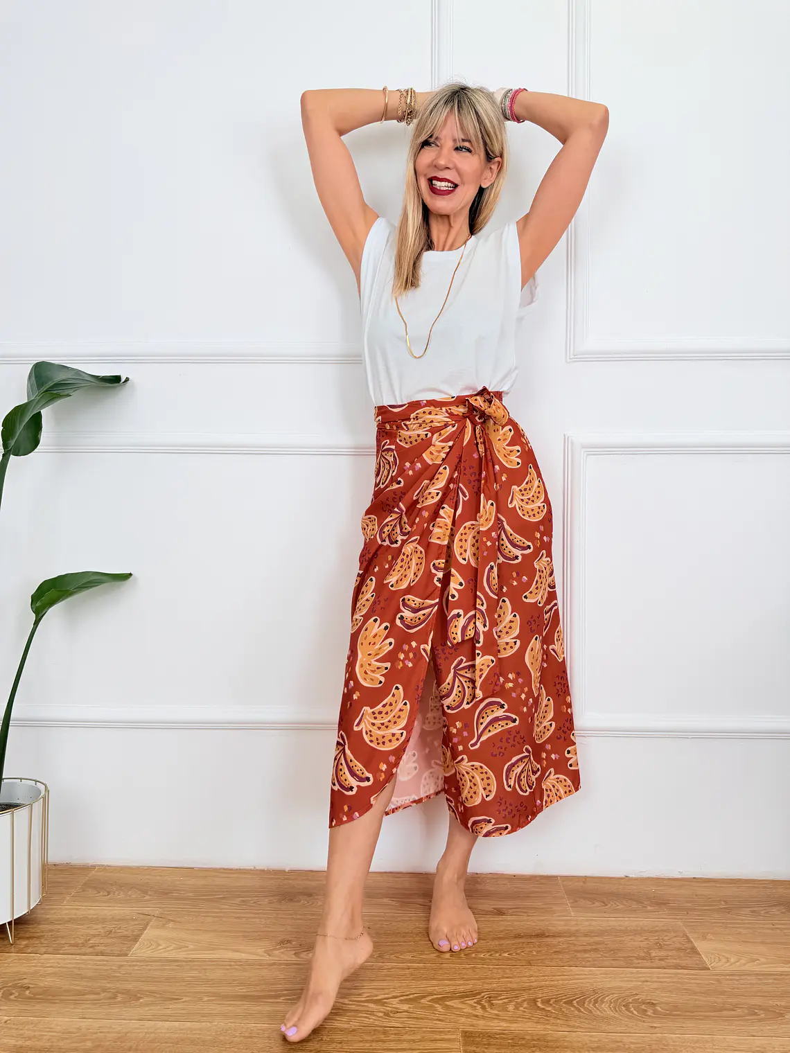 Lefkes Skirt Orange 12027 1