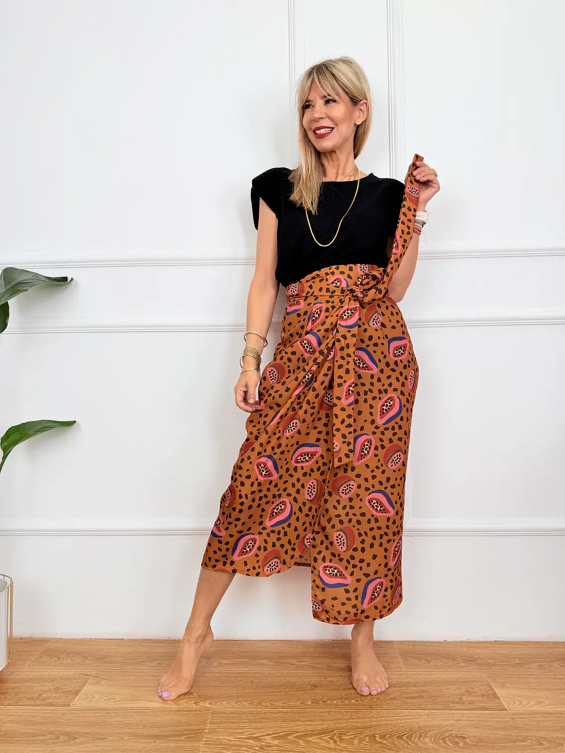 Lefkes Skirt Brown 12027  1