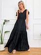 Pyrgos Maxi Guipure Dress Black 58181   - thumbnail 2