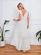 Pyrgos Maxi Guipure Dress Ivory 58181   - thumbnail 3