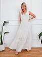 Pyrgos Maxi Guipure Dress Ivory 58181   - thumbnail 2