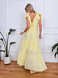 Pyrgos Maxi Guipure Dress Yellow 58181  - thumbnail 3