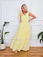 Pyrgos Maxi Guipure Dress Yellow 58181  - thumbnail 2