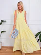 Pyrgos Maxi Guipure Dress Yellow 58181  - thumbnail 1