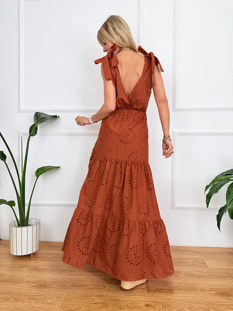 Pyrgos Maxi Guipure Dress Ekai 58181 3