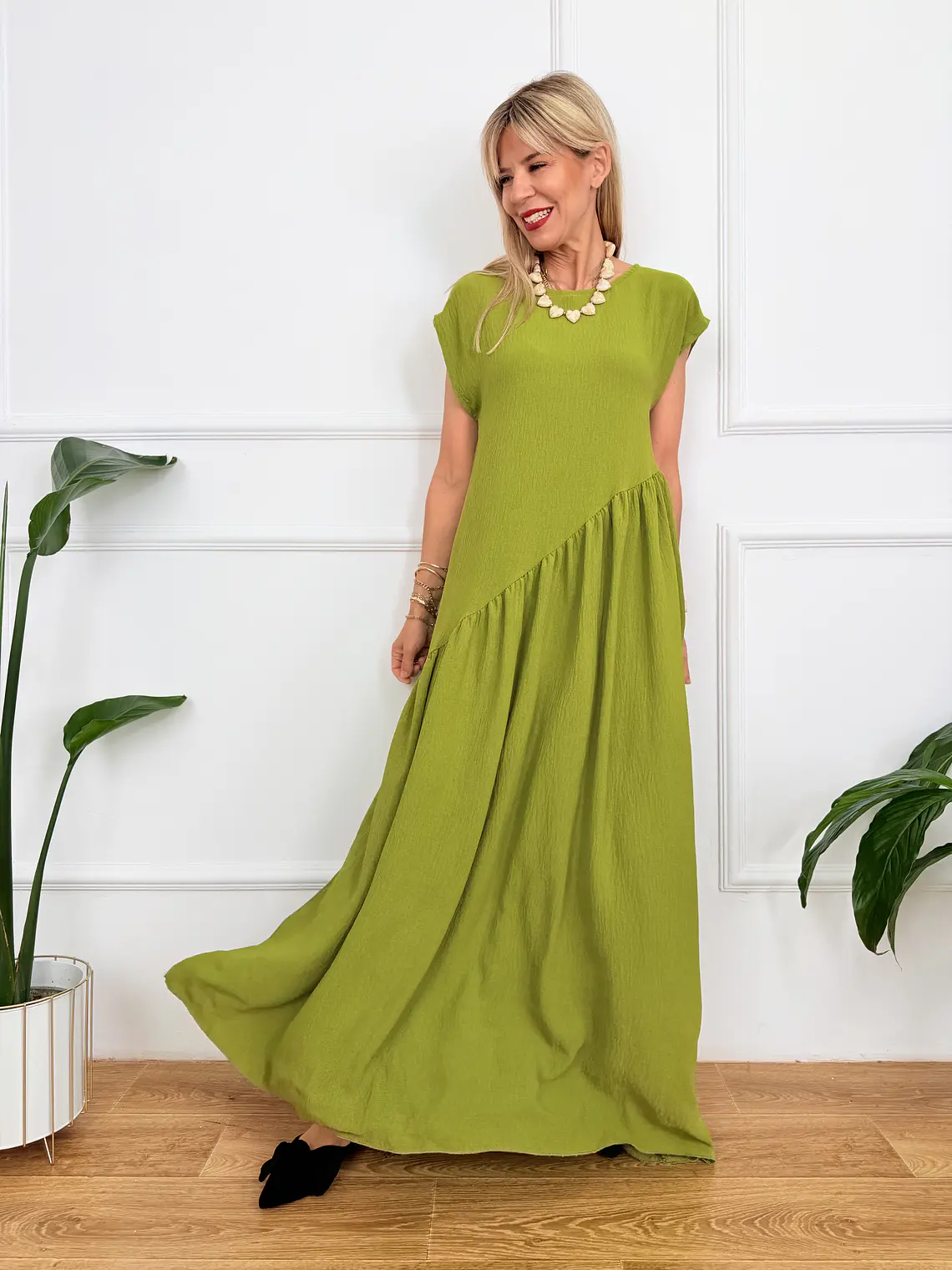 Ammouliani Dress Lime 59113  2