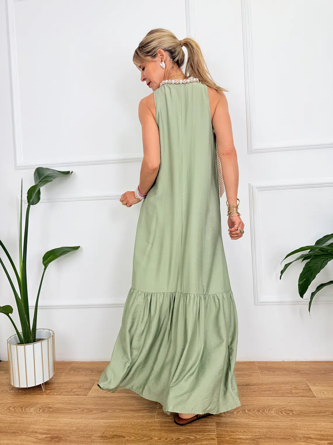 Estia Dress Chaki D80335  3