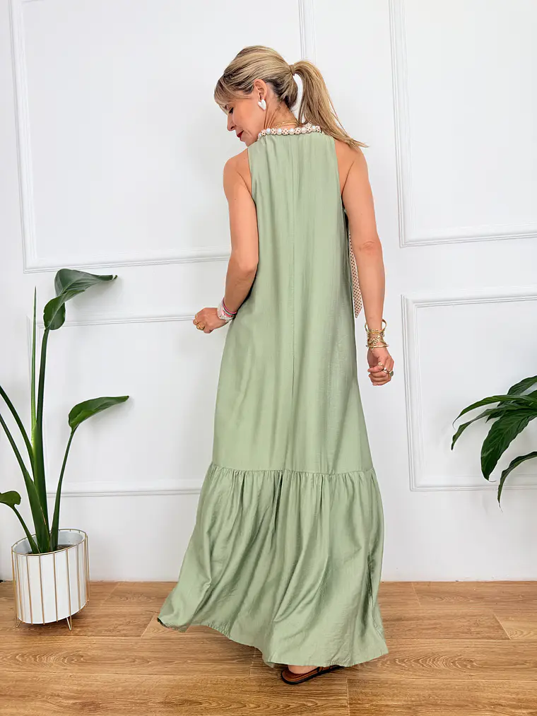Estia Dress Chaki D80335  3