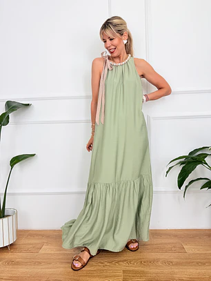 Estia Dress Chaki D80335 