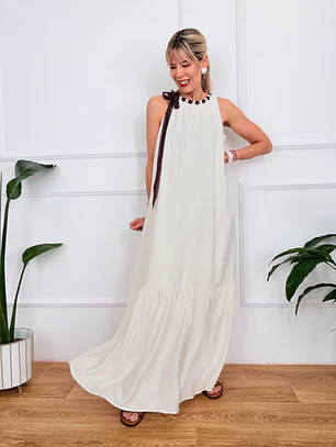 Estia Dress Ivory D80335