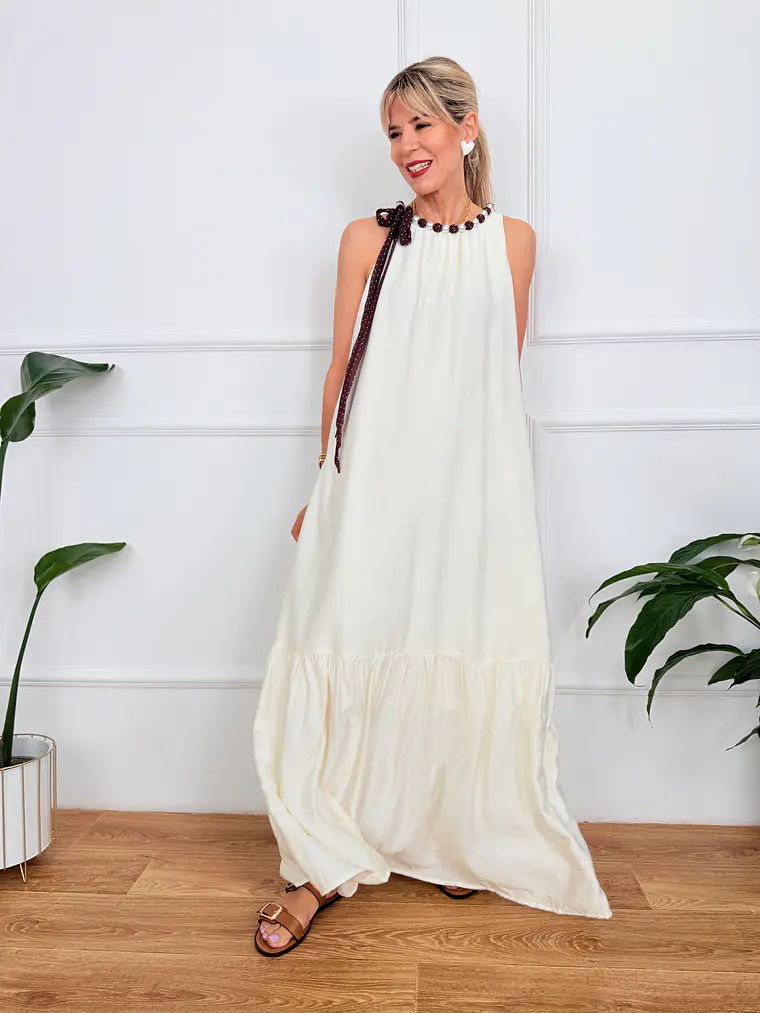 Estia Dress Ivory D80335 2