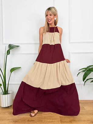 Miami Maxi Dress Wine 59100 