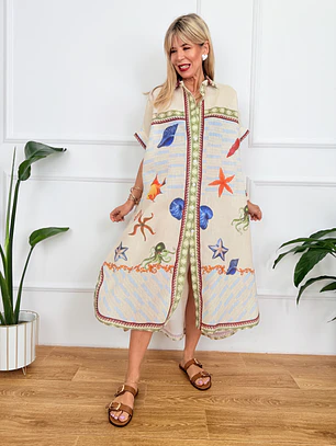 Rodi Kaftan Beige J299#