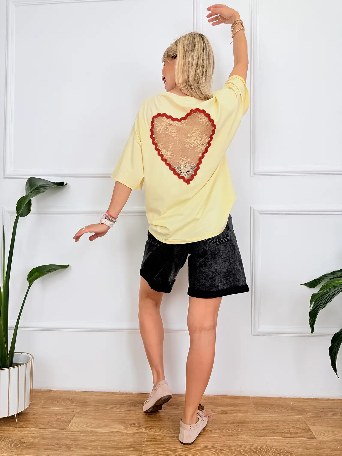 Corazón T-shirt Yellow 61581    4