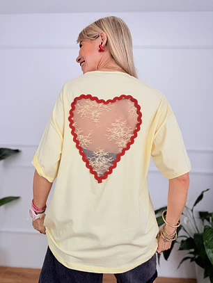 Corazón T-shirt Yellow 61581   
