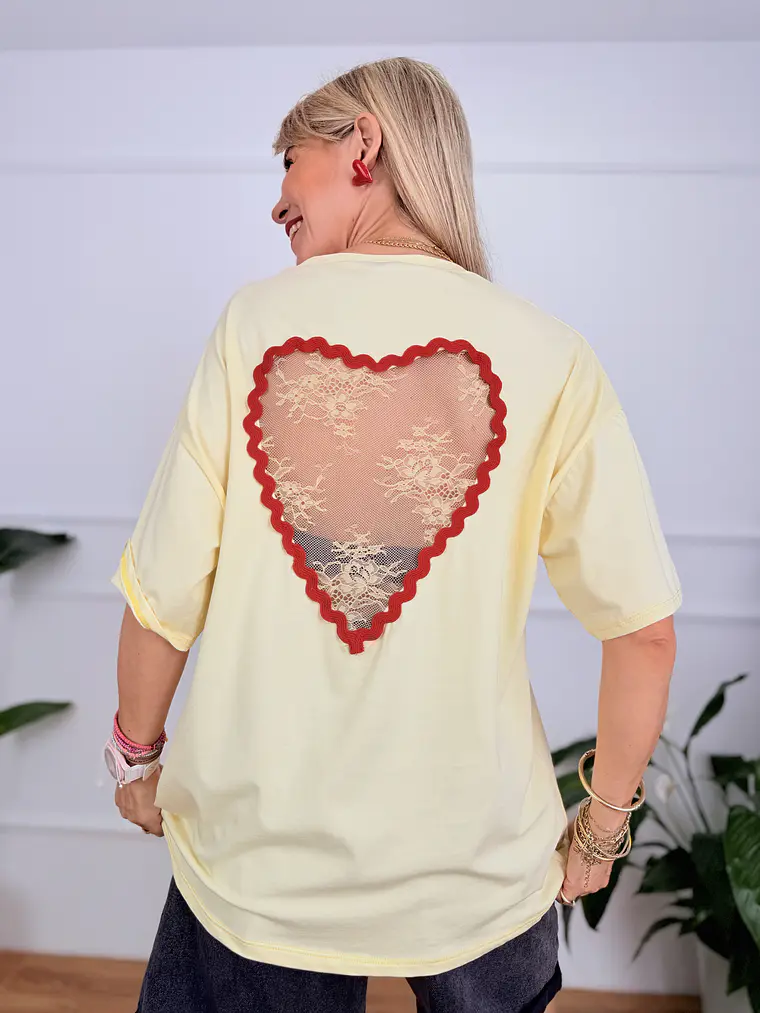 Corazón T-shirt Yellow 61581    1
