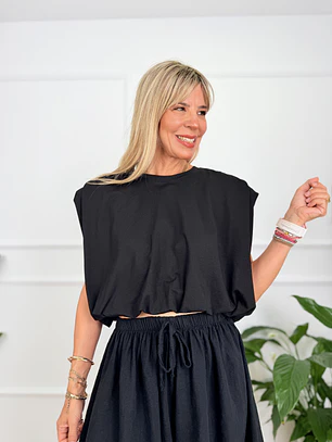 Kapetanissa Crop Top Black 0202