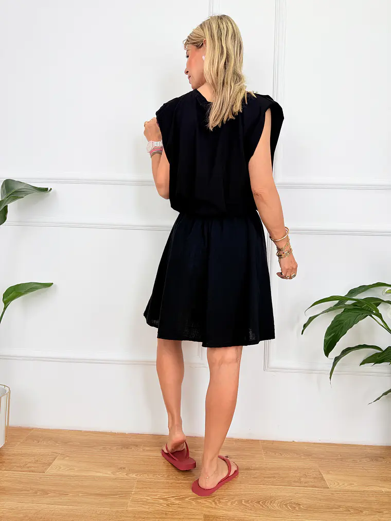 Kapetanissa Crop Top Black 0202 3