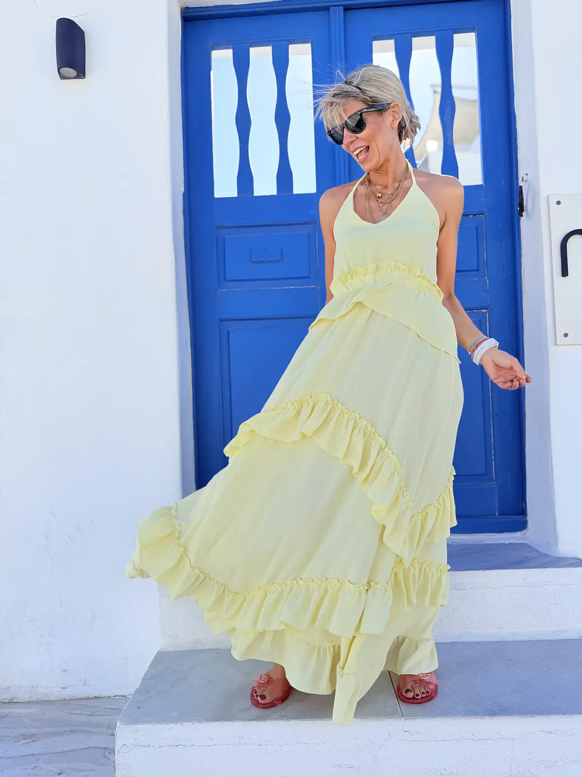 Kastraki Maxi Dress Yellow 58128  2