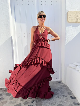 Kastraki Maxi Dress Wine 58128 