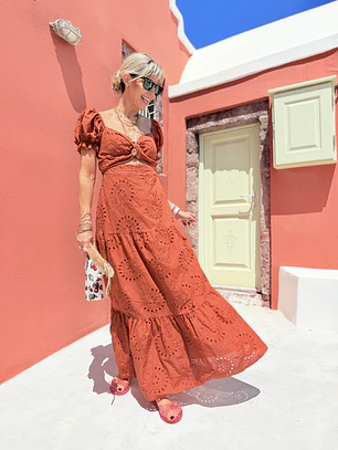 Donna Maxi Kipour Dress Ekai 58267   