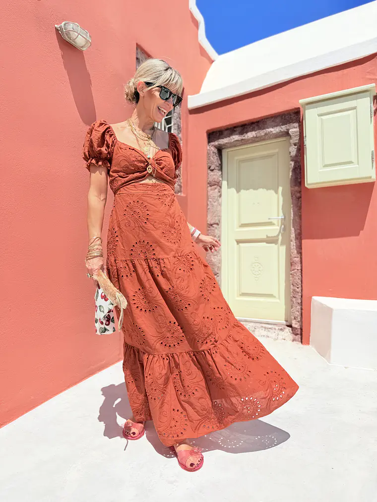 Donna Maxi Kipour Dress Ekai 58267    1