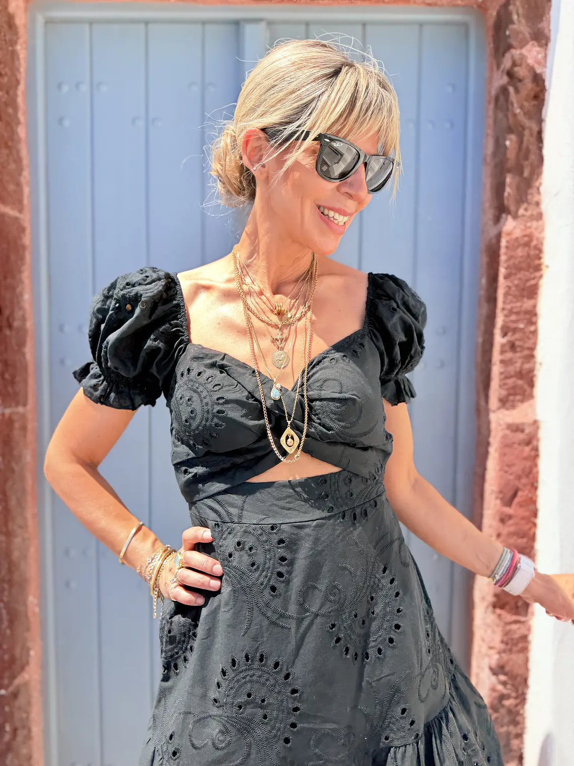 Donna Maxi Kipour Dress Black 58267 4