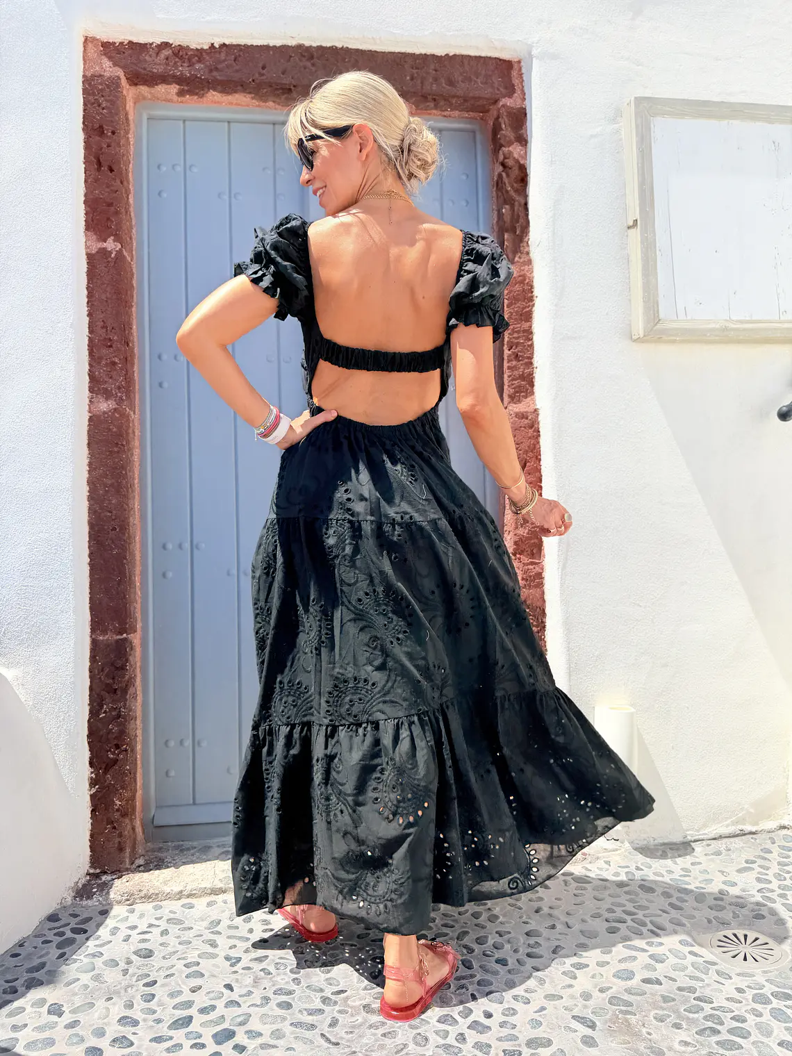 Donna Maxi Kipour Dress Black 58267 3
