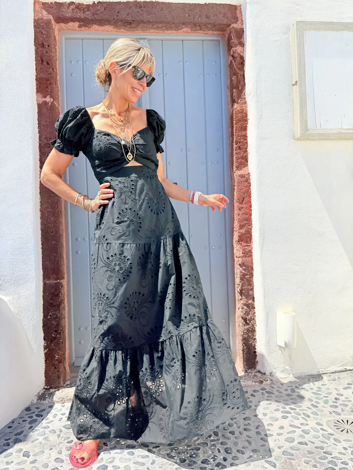 Donna Maxi Kipour Dress Black 58267 1