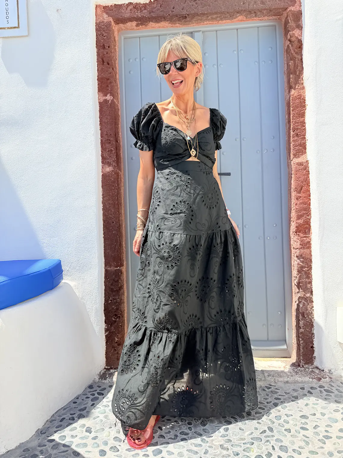Donna Maxi Kipour Dress Black 58267 2